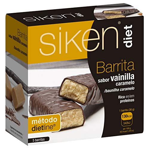 Siken Diet Barrita Vainilla Caramelo 5 Uds