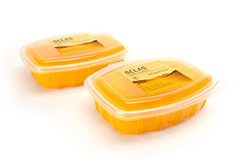 Paraffina Di Pesca Confezione Da 2600 Ml (980 G X 2 Unità) Selas. Per Trattamenti Terapeutici Ed Estetici Di Mani E Piedi.