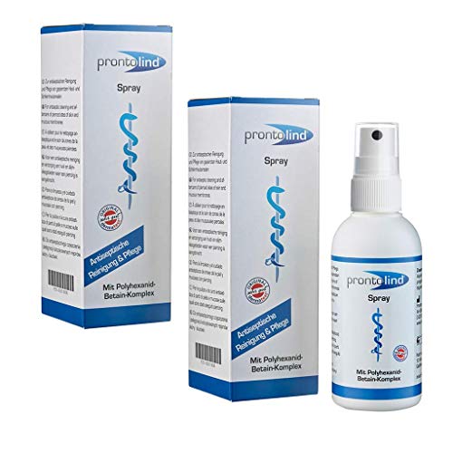2X Prontolind Spray 75Ml - Per La Pulizia Antibatterica E La Cura Di Piercing, Tunnel, Spine E Modifiche Del Corpo - Raccomandato Dai Principali Studi