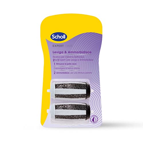 Scholl Expertcare Leviga E Ammorbidisce, 2 Ricambi Per Il Sistema Elettronico 2In1 Expertcare Leviga E Ammorbidisce, 2 Ricariche Per Rimuovere La Pell