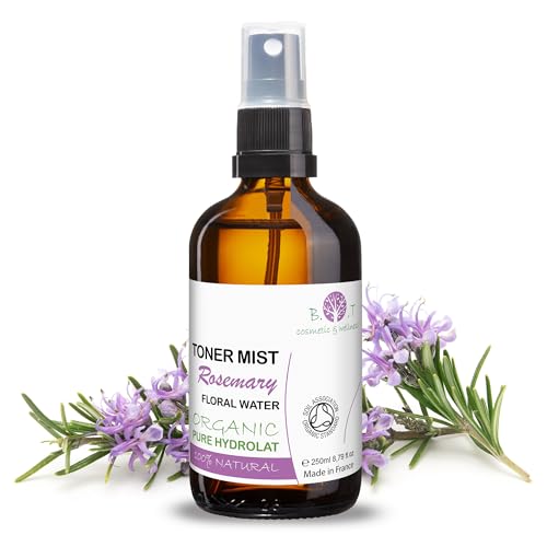 B.O.T Cosmetic & Wellness - Idrolato Di Rosmarino Biologico 250Ml | Tonico Facciale | Lozione Capelli | Struccante Viso/Occhi | Acqua Micellare Idrata