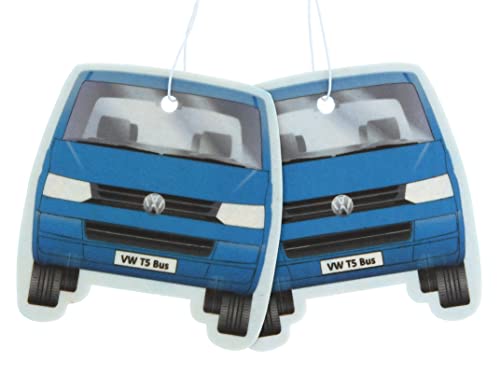 Brisa Vw Collection - Volkswagen Deodorante Per Auto Profumatore Fragranza Campervan T5 Bus Design (Fresh/Blu/Set Di 2)