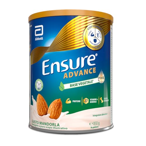Ensure Advance Integratore Con Proteine Vegetali In Polvere, Con 27 Vitamine E Minerali, Integratore Alimentare Con Proteine 100% Vegetali, Calcio E H