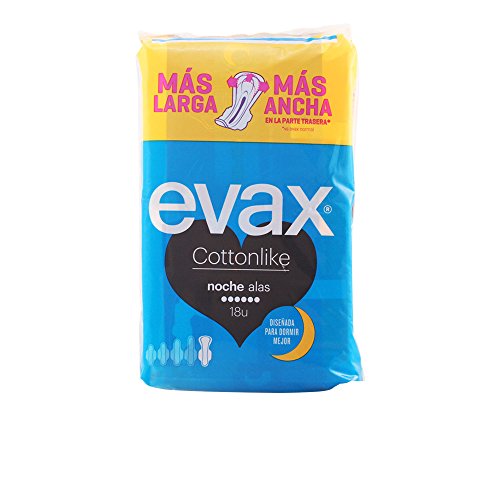 Evax Cottonlike Notte Assorbenti Sanitari Con Ali 18-Pezzi