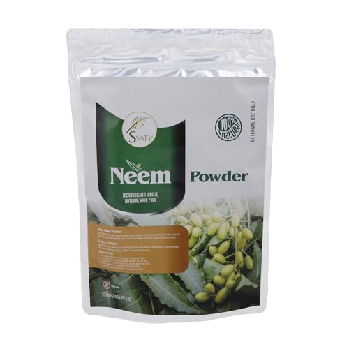 Svatv Neem In Polvere | Azadirachta Indica | Polvere Di Foglie Di Neem | Cura Della Pelle | Capelli Più Sani E Più Spessi |Ideale Per Tutti I Tipi Di