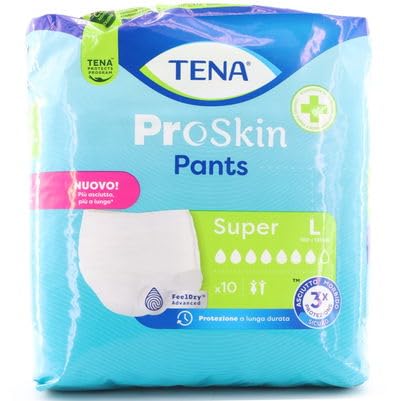 Tena - Tena Pants Super Unisex Mutandine Assorbenti Misura L 10 Pezzi - 987652942