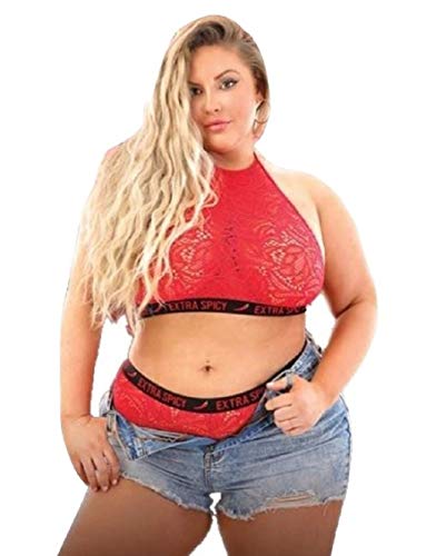 Vibes - Top Da Donna In Pizzo Extra Speziato Con Slip Curvy, 1 Pezzo