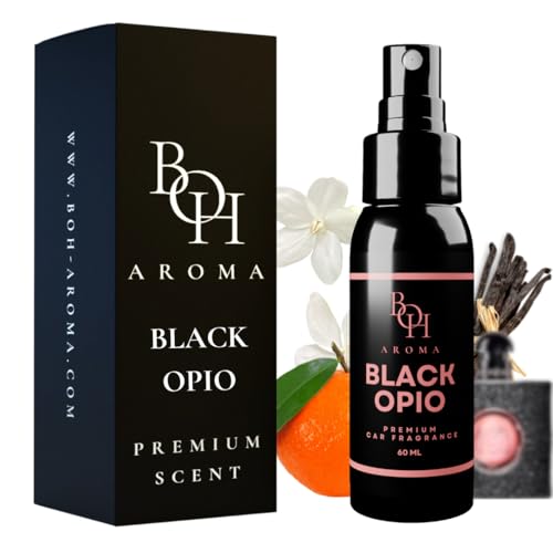 Boh Aroma Profumo Per Auto Black Opio - Profumo Per Auto E Deodorante Per Interni, Neutralizza Gli Odori In Auto, Profumo Per Auto Con Profumo Proprio
