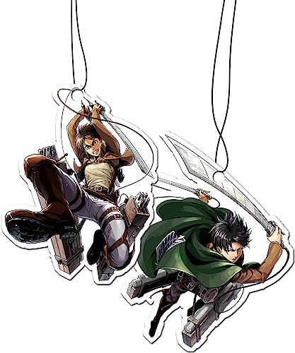 Deodorante Per Auto, 2 In 1, Per Auto, Car Air Freshener Auto Scent | Attack On Titan Anime Eren Jäger Levi Ackerman (Ocean)