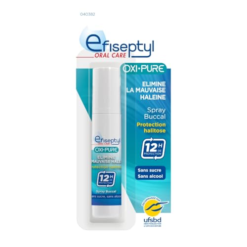 Efiseptyl - Spray Buccal Protection Halitose Oxi-Pure - Alito Fresco 12 Ore - Efficacia Comprovata - Senza Zucchero E Senza Alcool - 9 Ml