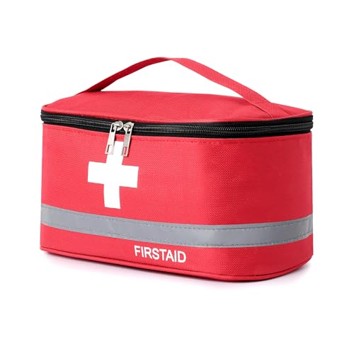 Romon 1 Pezzi Borsa Pronto Soccorso Viaggio, Impermeabile Kit Di Pronto Soccorso Vuota, Alta Capacità Borsa Medica Portatile Sportiva, Kit Medico Vuot