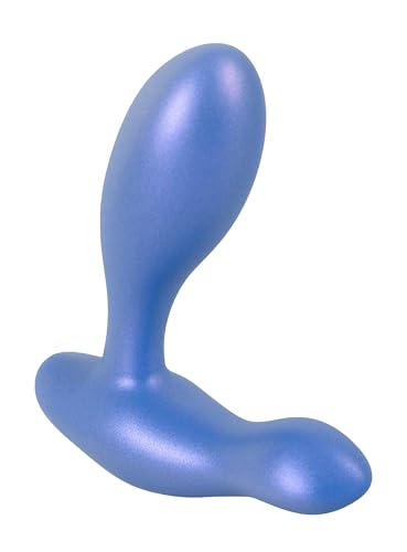 Sweet Smile Flessibile Butt Plug – Sextoy Vibrante Per Single E Coppie, In Eleganti Colori Metallizzati, 10 Modalità Di Vibrazione, In Blu, Confezione