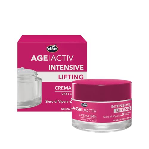 Matt, Ageactiv Intensive Lifting, Crema Viso E Collo 24H, Con Siero Di Vipera 3-Alpha Plus, Idrata La Pelle, Riduce Le Rughe, Ideale Per Una Pelle Dis
