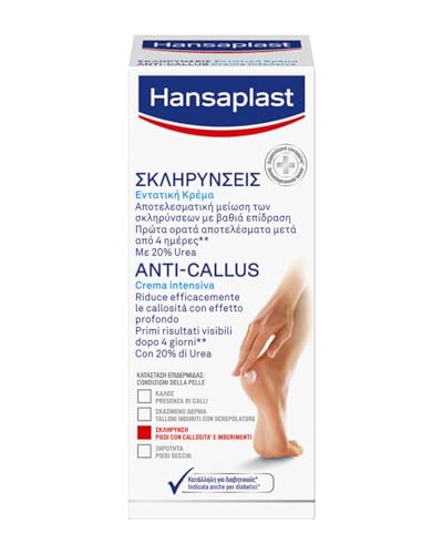 Hansaplast Anti Callus Crema Piedi Intensiva E Idratante, Crema Piedi Secchi Screpolati, Crema Piedi Secchi Con Tecnologia Aquaporin E 20% Di Urea, 3