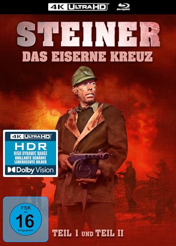 Steiner - Das Eiserne Kreuz - Teil 1+2 - 4-Disc Limited Edition Mediabook (4K Ultra Hd / 2 Blu-Rays / Bonus-Blu-Ray)