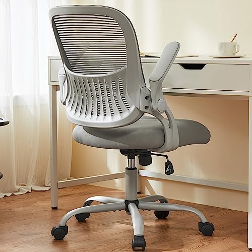 Sweetcrispy Bürostuhl Ergonomisch Scrivania Con Supporto Lombare, Regolabile In Altezza, Sedia Braccioli, Adatta Per Ufficio E Camera Da Letto, 3, Nor