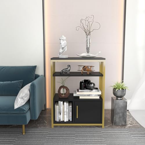 Hanah Home Bookshelf, Antracite Oro, Taglia Unica