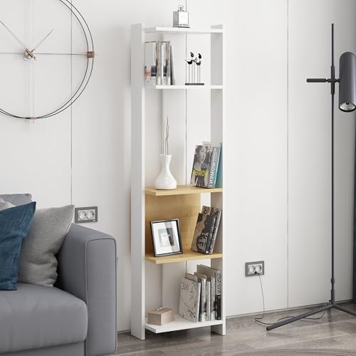 Hanah Home Bookshelf, Quercia Bianca, Taglia Unica