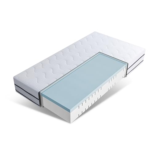Ego Home Materasso In Schiuma, 18 Cm, Altezza 100 X 200 Cm, In Memory Foam, Bianco, 100 X 200 X 18 Cm