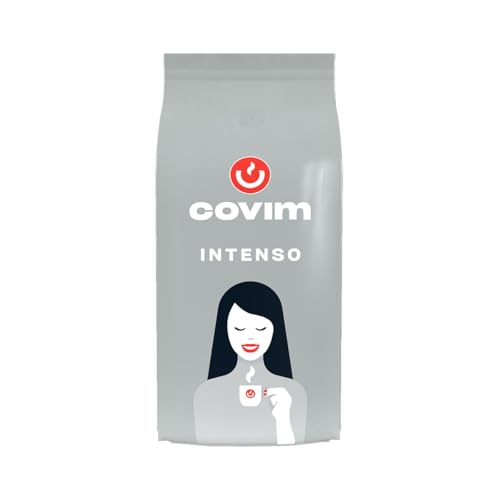 Covim Caffè - Caffè In Grani Intenso, Confezione Da 1 Kg, Intensità 10, Espresso Con Gusto Persistente E Note Speziate E Legnose, Spiccata Corposità,