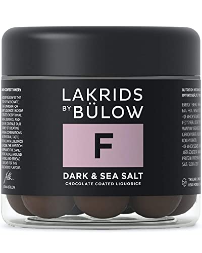 Lakrids F - Dark & Sea Salt Liquirizia, Cioccolato Fondente E Sale Marino 125 Gr