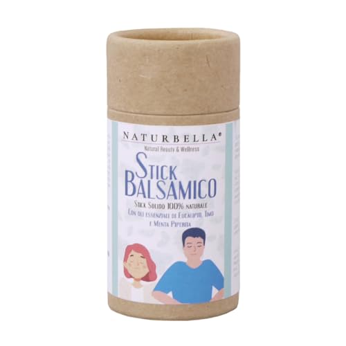 Gisa Wellness - Stick Solido Balsamico Per Adulti - Con Oli Essenziali - 100% Ingredienti Naturali - 50 Ml - Made In Italy
