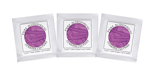 Fermenti Per Yogurt - Coltura Liofilizzata Per Yogurt Ad Acidophilus Pure (Confezione Da 3 Sacchetti)