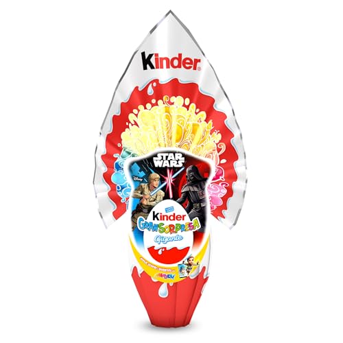 Kinder Gransorpresa Gigante Star Wars - Uovo Di Pasqua Kinder 2025 Di Finissimo Cioccolato Al Latte Con Sorpresa Star Wars, Idea Regalo Pasqua, 320 Gr