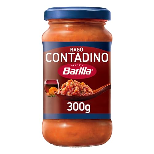Barilla Sugo Ragù Contadino, Salsa Pronta Al Pomodoro Con Vino Rosso, Sugo Pronto, Confezione Da 300G