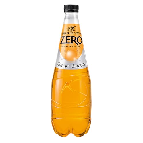 San Benedetto, Bibita Analcolica Gassata Al Ginger Biondo Zero, 750 Ml, Senza Zuccheri Aggiunti E Senza Calorie, Rinfrescante E Leggera