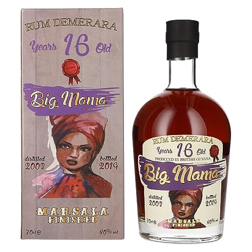 Big Mama 16 Years Old Rum Demerara Marsala Finished 40% Vol. 0,7L In Giftbox