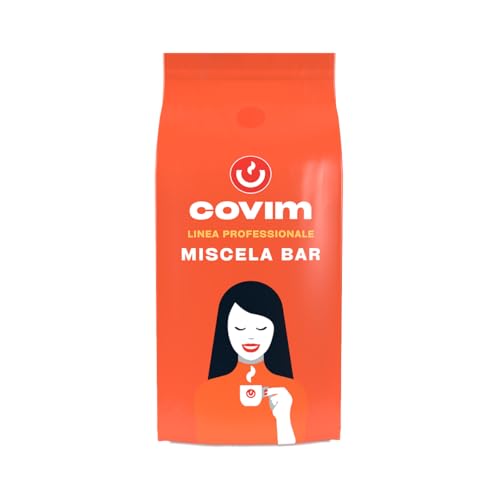 Covim Caffè - Caffè In Grani Miscela Bar, Confezione Da 1 Kg, Intensità 8, Espresso Aromatico Con Sentori Di Pane Tostato E Frutti Rossi, Cremoso Dal