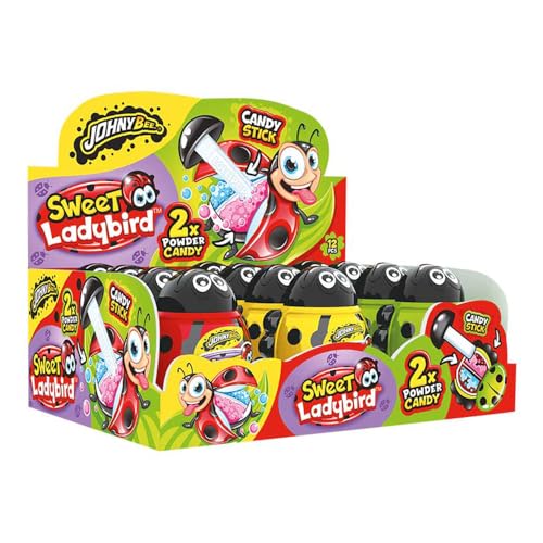 Johnybee Sweet Ladybird Coccinelle Con Caramelle E Polverina Frizzante Confezione Da 12Pz