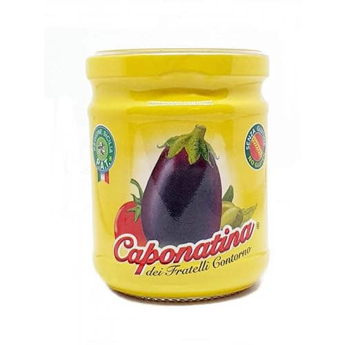 Sicilia Bedda - Caponatina Siciliana Fratelli Contorno - 100% Siciliana Senza Glutine - Vasetto 200 Gr. (1)