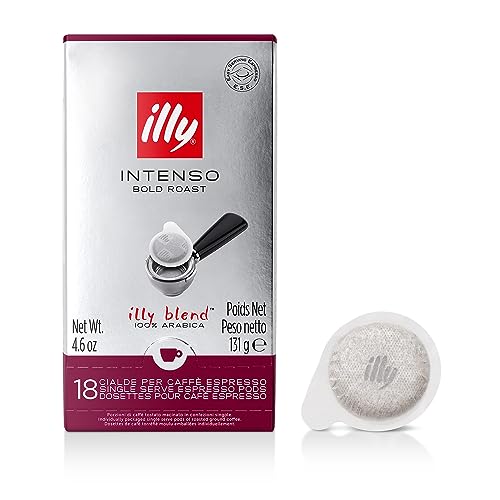 Illy Caffè, Caffè In Cialde Ese Monodose, Tostato Intenso - 1 Confezione Da 18 Cialde, 18 X 131 G