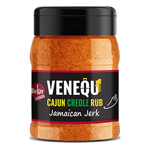 Venequ Bbq Cajun Creole Dry Rub - Jamaican Jerk 140Gr | Bbq Rub Molto Aromatico Mediamente Piccante Adatto A Carne Di Manzo, Maiale, Pollo, Pesce, Cro
