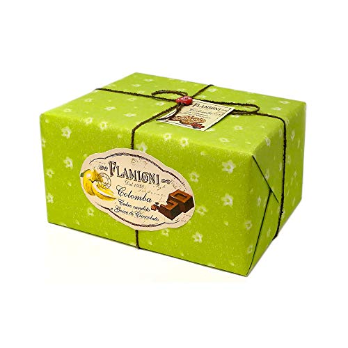 Flamigni Colomba Pasquale Cedro E Cioccolato Da 1 Kg, Dolce Artigianale, Impasto Soffice E Delicato, Con Scorzoni Canditi Di Cedri Diamante Della Cala