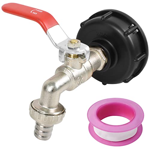 Rubinetto Di Scarico Ibc Adattatore S60X6 In Ottone Adattatore Per Serbatoio Dell'Acqua Da 1/2" Rubinetto Del Serbatoio Dell'Acqua Da 1000 Litri Rubin