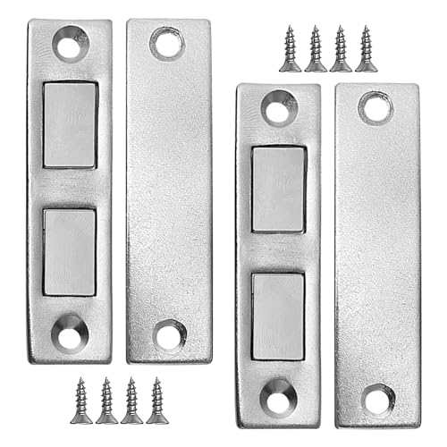 Set Di 2 Fibbie Magnetiche Ultra Sottili Per Porte Magnetiche, Acchiappasole Magnetiche, Magnete Autoadesivo, Forte Aspirazione Magnetica, Facile Chiu