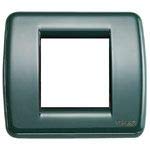 Vimar Serie Idea – Placca Rondo 1 – 2 Modulo Metallo Verde Bosco