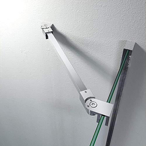 M-Home - Barra Di Supporto Per Porta Della Doccia In Vetro Senza Telaio, In Acciaio Inox Da 50 Cm, Per Vetro Spesso Da 6Mm A10Mm