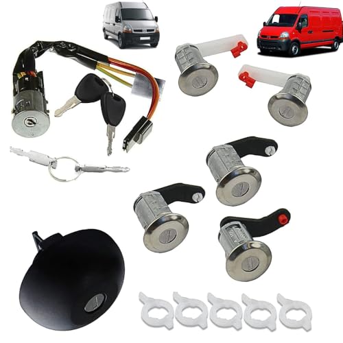 Kit Completo Barilotti Neiman Antifurto Sterzo Tappo Serbatoio Con Chiavi Per Porta Anteriore Posteriore Laterale Compatibile Master 2 Movano Intersta