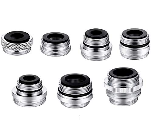 7Pcs/Set Rubinetto Aerator Kit Adattatore, Kit Adattatore Accessori Rubinetto Cucina In Ottone, Femmina A Maschio Rubinetto Adattatori