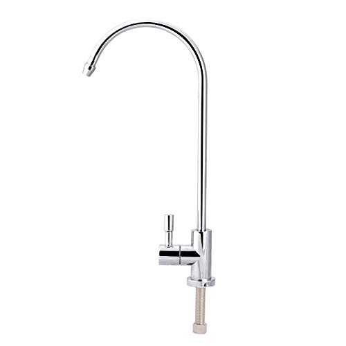 Samfox Faucet Tap - 1/4 '' In Acciaio Inossidabile Colpetto Della Cucina A 360 ° Di Rotazione Del Rubinetto Del Chrome Osmosi Inversa Ro Potabile Filt