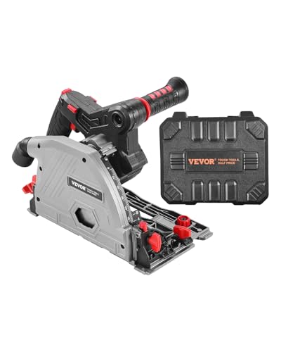 Vevor Troncatrice A Binario Senza Fili, Lama 13,97 Cm Kit Troncatrice Circolare A Tuffo Senza Spazzole, Custodia Rigida, Profondità Taglio 52 Mm Per L