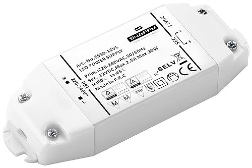 Dehner Elektronik Trasformatore A Led, Tensione Costante, 30 W, 1,25 A, 24 V/Dc, Protezione Da Sovraccarico