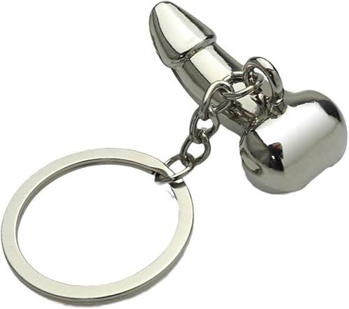 1 Portachiavi In Argento Per Genitali Maschili Per Gli Amanti Del Metallo Sexy Pene Portachiavi Regali Individuali Portachiavi Portachiavi Ho Donna Uo