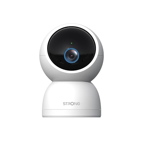 Strong - Telecamera Di Sicurezza Interna 5Mp, Shc05Ir0-W, Sorveglianza Continua, Rilevamento Movimento, Visione Notturna, Wi-Fi, Autoportante, Compati