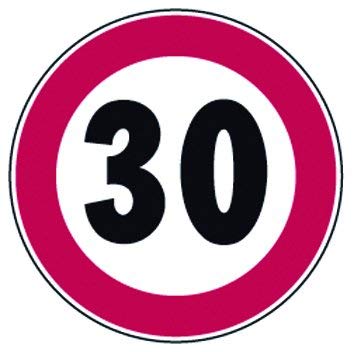 Segnali Stradali Divieto Limite Vel 30 Km/H