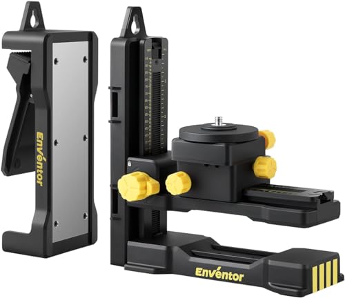 Enventor Professional Supporto Universale Per Livella Laser,Staffa Laser Regolabile Universale 1/4'' E 5/8",Base Magnetica Multifunzionale